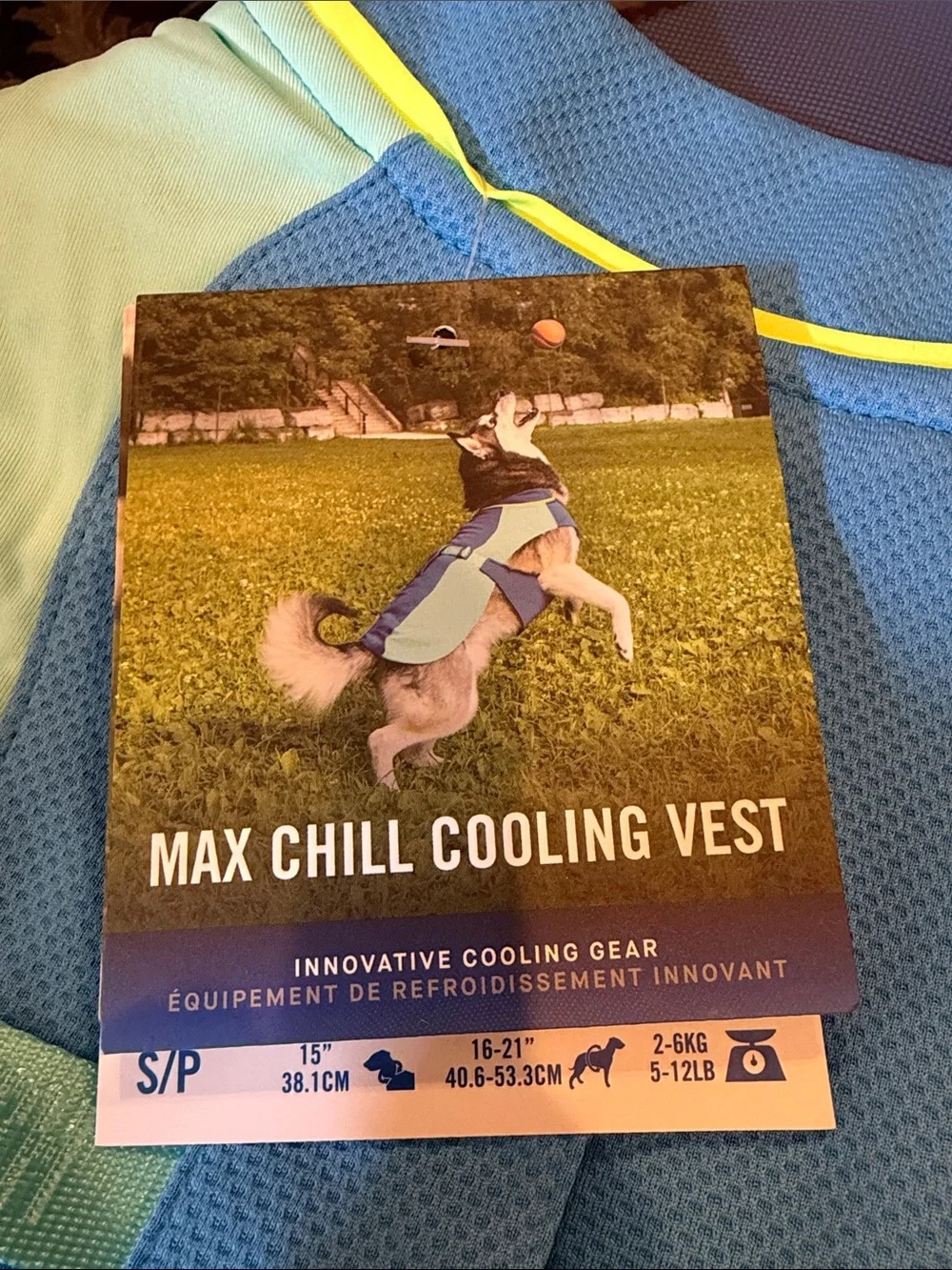 NWT Cooling Dog Vest - Light Blue Design Small & Extra Small